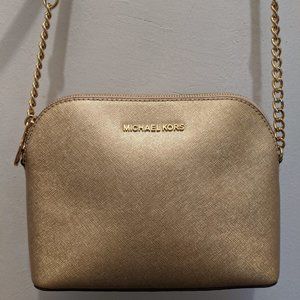 Michael Kors Metallic Gold Crossbody Bag